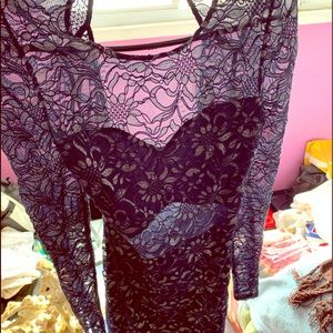 Express lace royal blue dress